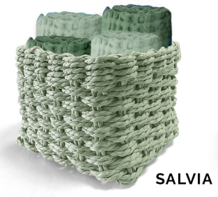 Set 4 Lavette in Spugna Ospiti con Cestino Waffle 30x30cm