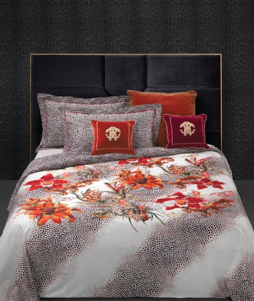 Completo Lenzuola Roberto Cavalli Reef in Raso di Cotone