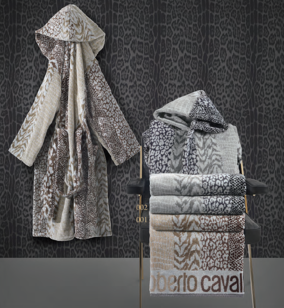 Accappatoio con Cappuccio Roberto Cavalli Skin in Spugna
