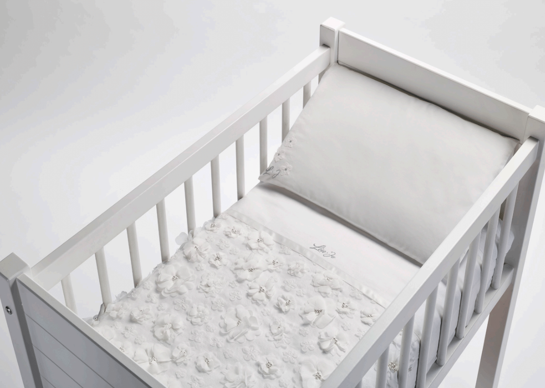 SET 4 PEZZI COPRIPIUMINO PER CULLA SERIE CERIMONIA