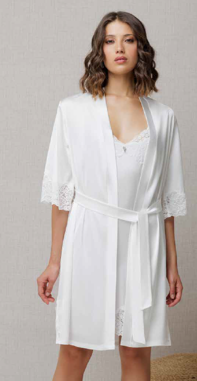 Completo Sposa Vestaglia e Camicia con Spalline Amadine