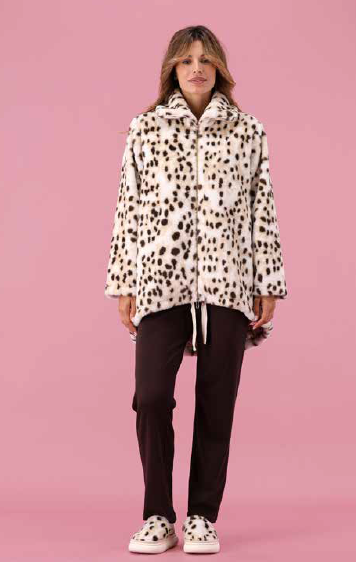 Maxi Maglia Full Zip In Pile Maryplaid 6H46186