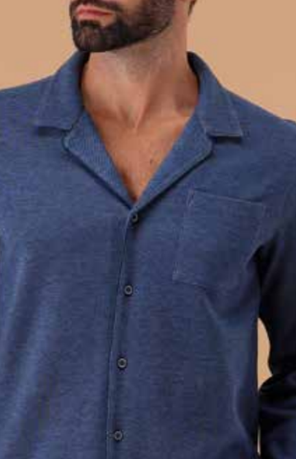 Pigiama Uomo Manica Lunga In Interlock Marina Militare 6Z85100MM