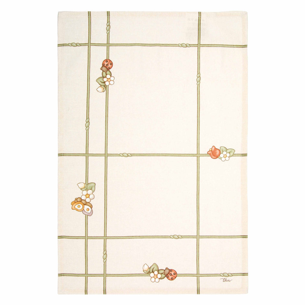 Set 4 strofinacci con scatola in legno Country THUN