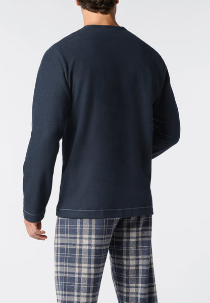 Pigiama Lungo Serafino Soft Cotton PEROFIL VPRT93229