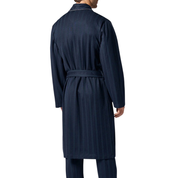 Vestaglia Lunga in Soft Cotton con Fantasia a Righe Raso PEROFIL VPRT93224