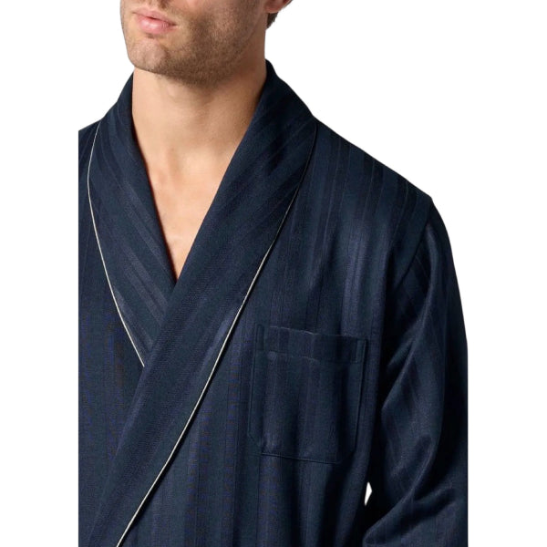 Vestaglia Lunga in Soft Cotton con Fantasia a Righe Raso PEROFIL VPRT93224