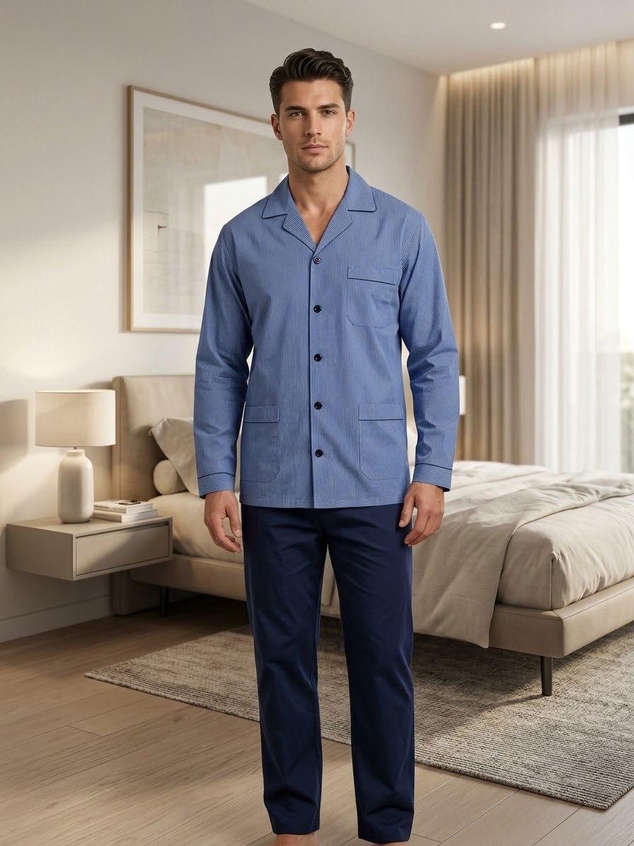 Pigiama Uomo Classico Giacca e Pantalone in Cotone Filippo FORTE
