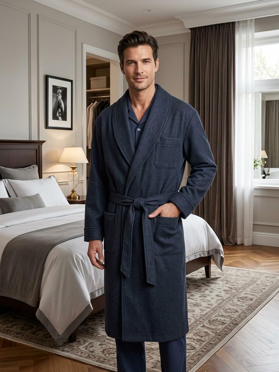 Vestaglia Lunga Uomo in Misto Cashmere Vinci EXIST