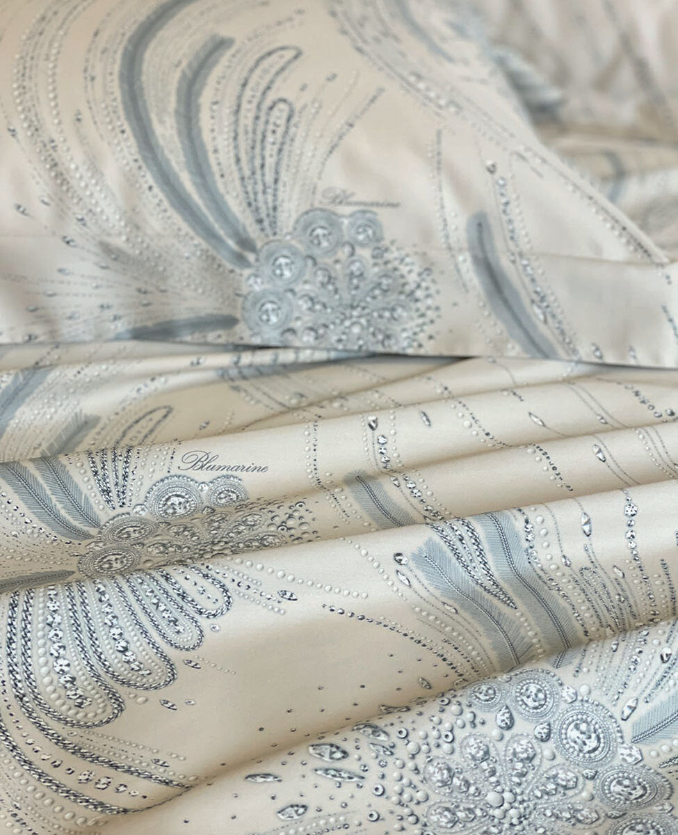 Completo Lenzuola In Raso Di Cotone Belle Epoque Blumarine