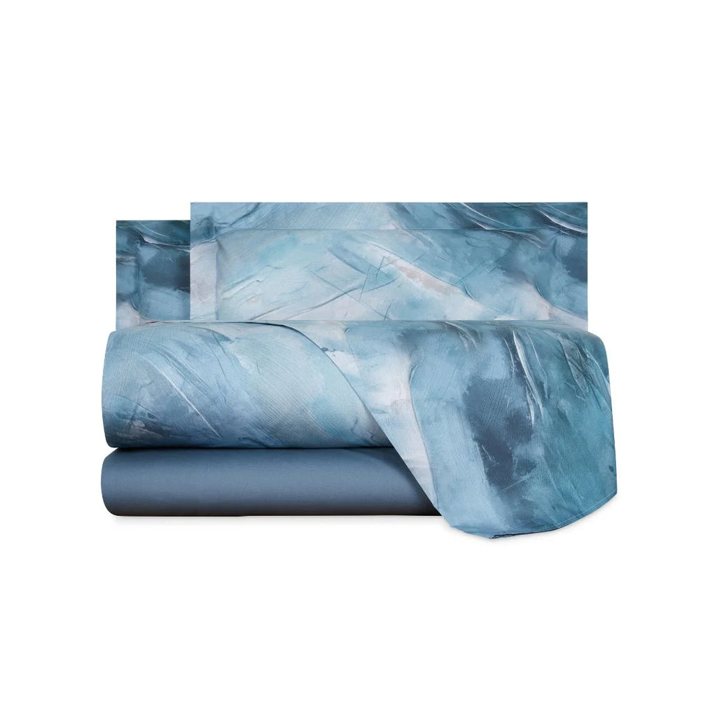 Completo Lenzuola Carrara Wind Moderno in Percalle