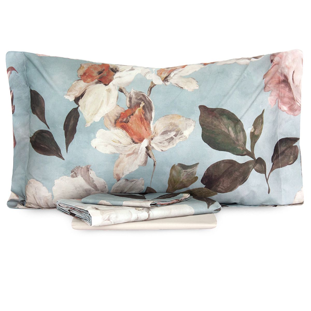 Completo Lenzuola in Percalle di Cotone Vanity Flower By Mirabello