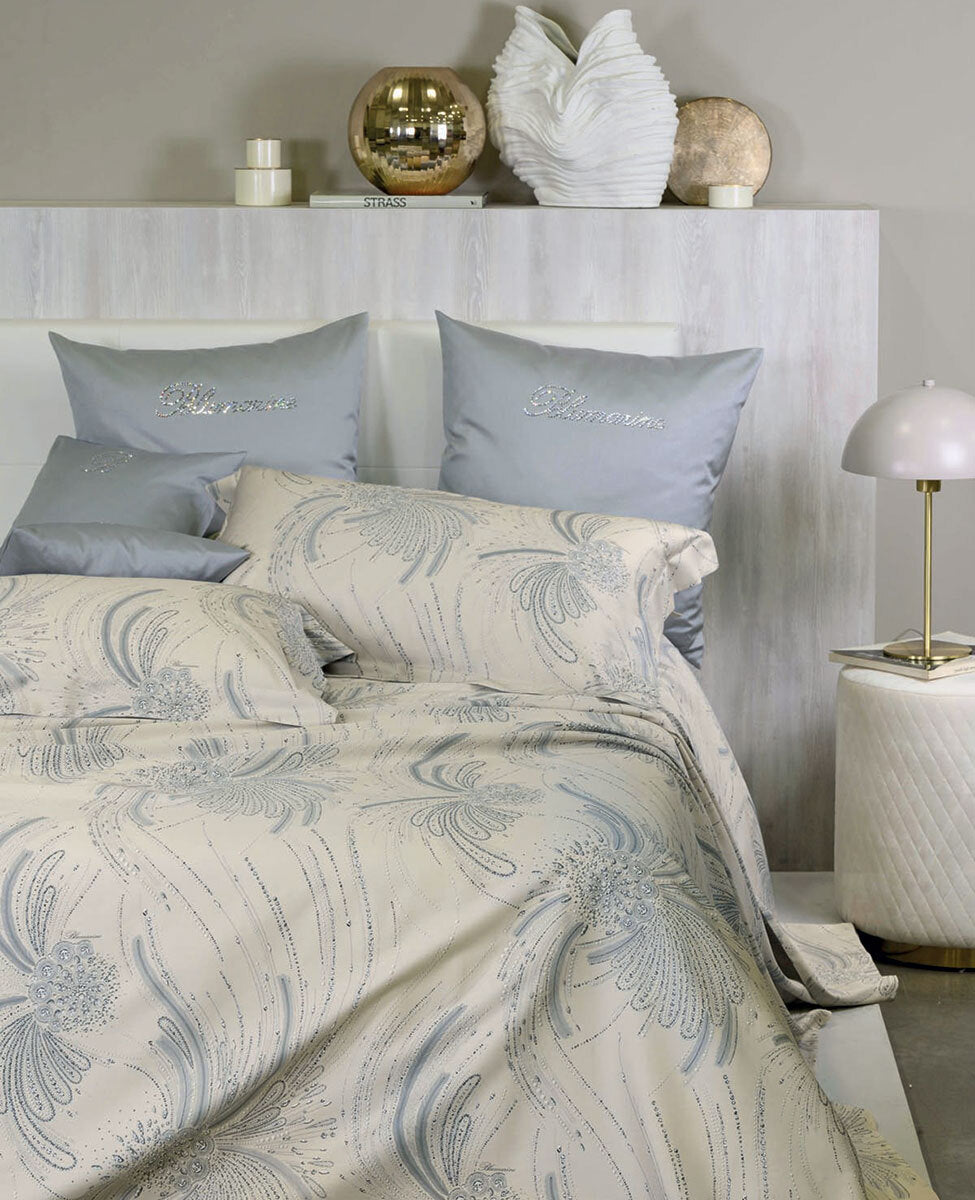 Completo Lenzuola In Raso Di Cotone Belle Epoque Blumarine