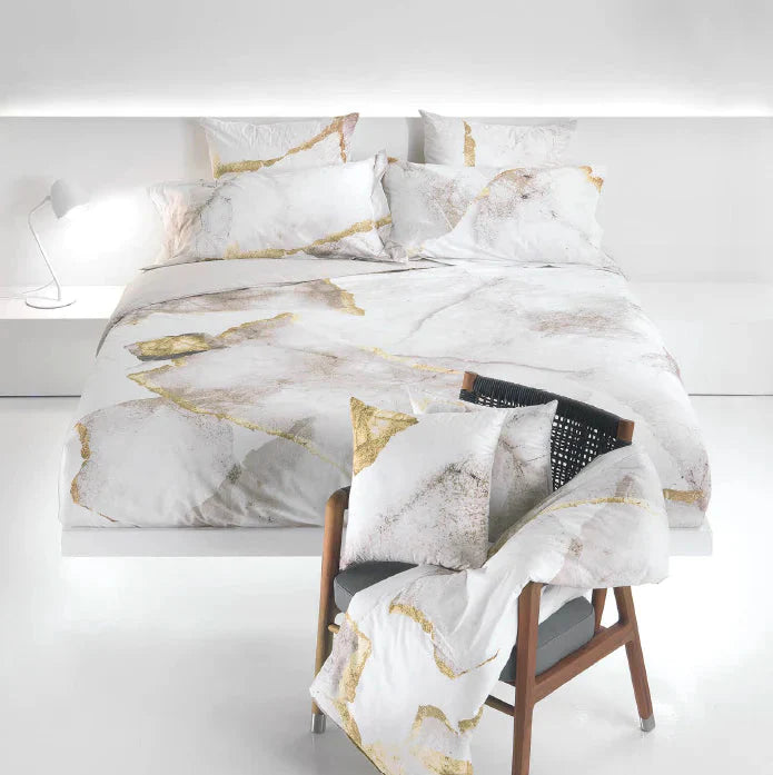 Copripiumino matrimoniale In Percalle Di Cotone Shibui Carrara