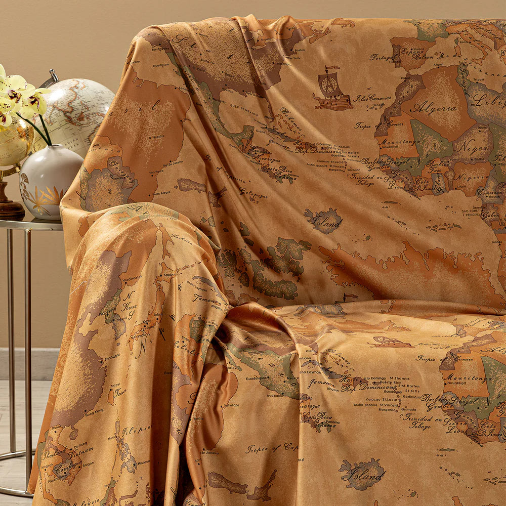 Telo Arredo Copridivano Grandecor In Raso Di Cotone Geo Classic Matrimoniale Alviero Martini 1A Classe