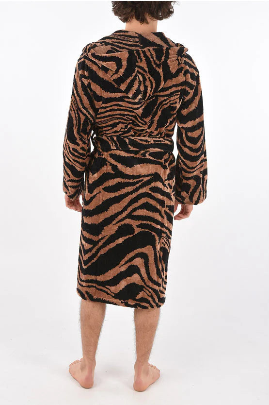 Accappatoio con cappuccio Roberto Cavalli ZEBRA in Spugna