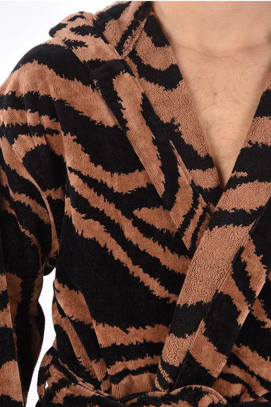 Accappatoio con cappuccio Roberto Cavalli ZEBRA in Spugna