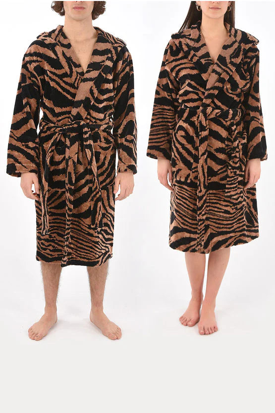 Accappatoio con cappuccio Roberto Cavalli ZEBRA in Spugna
