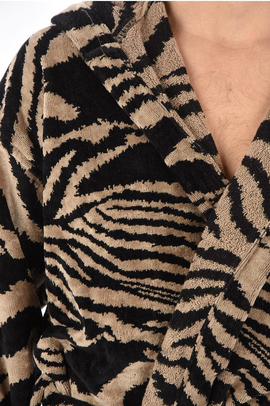 Accappatoio con cappuccio Roberto Cavalli ZEBRA in Spugna