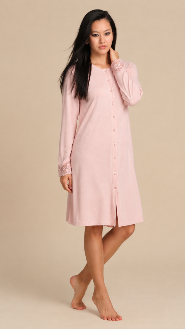 Camicia da Notte Aperta in pizzo Charly Pepita 3013