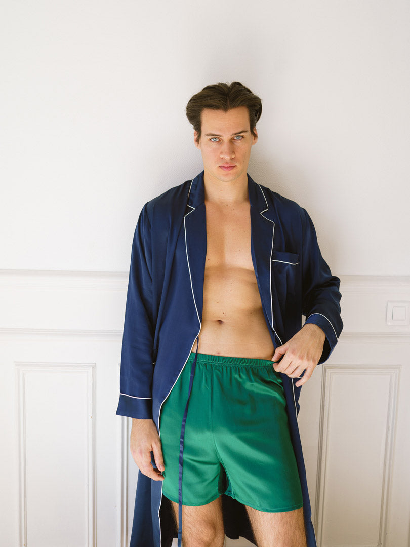 Vestaglia in Pura Seta da Uomo 22 Momme Quête De soie