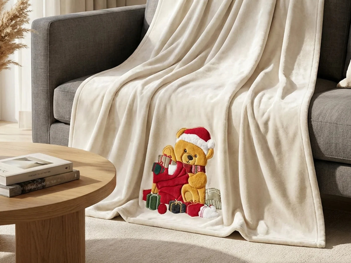 Plaid Daunex Morbidotto Sleep Gift Bear 150x200 cm in Soffice Pile