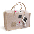 Plaid morbidotto friend in borsa feltro Ricci