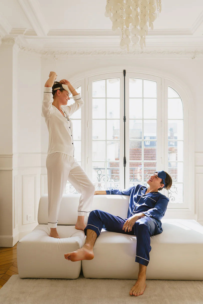 Pigiama in Pura Seta da Uomo 19 Momme Quête De soie