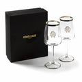 Set 2 Calici Vino New Monogram Platin  Roberto Cavalli