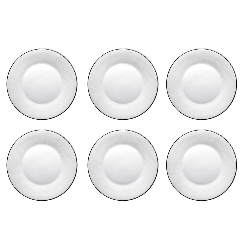 Set 6 Piatti Fondi Lizzard Platin Roberto Cavalli