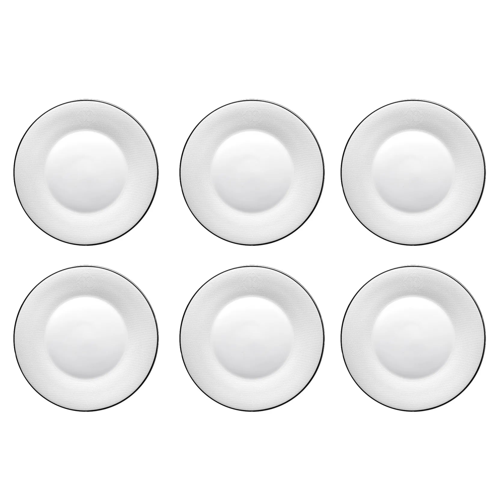 Set 6 Piatti Fondi Lizzard Platin Roberto Cavalli