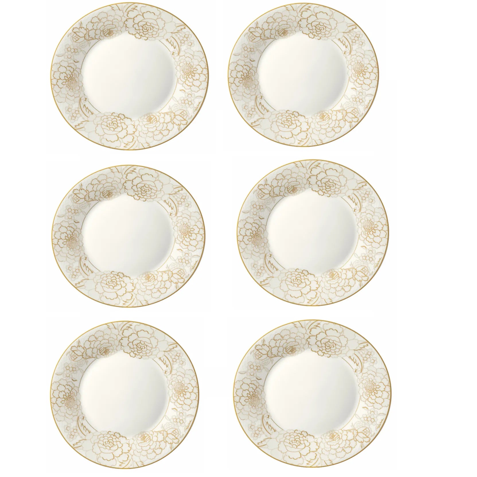 Set 6 Piatti Frutta Blooming Roses  Roberto Cavalli