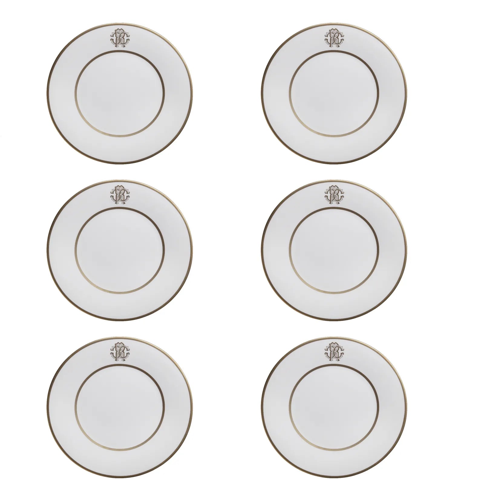 Set 6 Piatti Frutta Silk Gold Roberto Cavalli