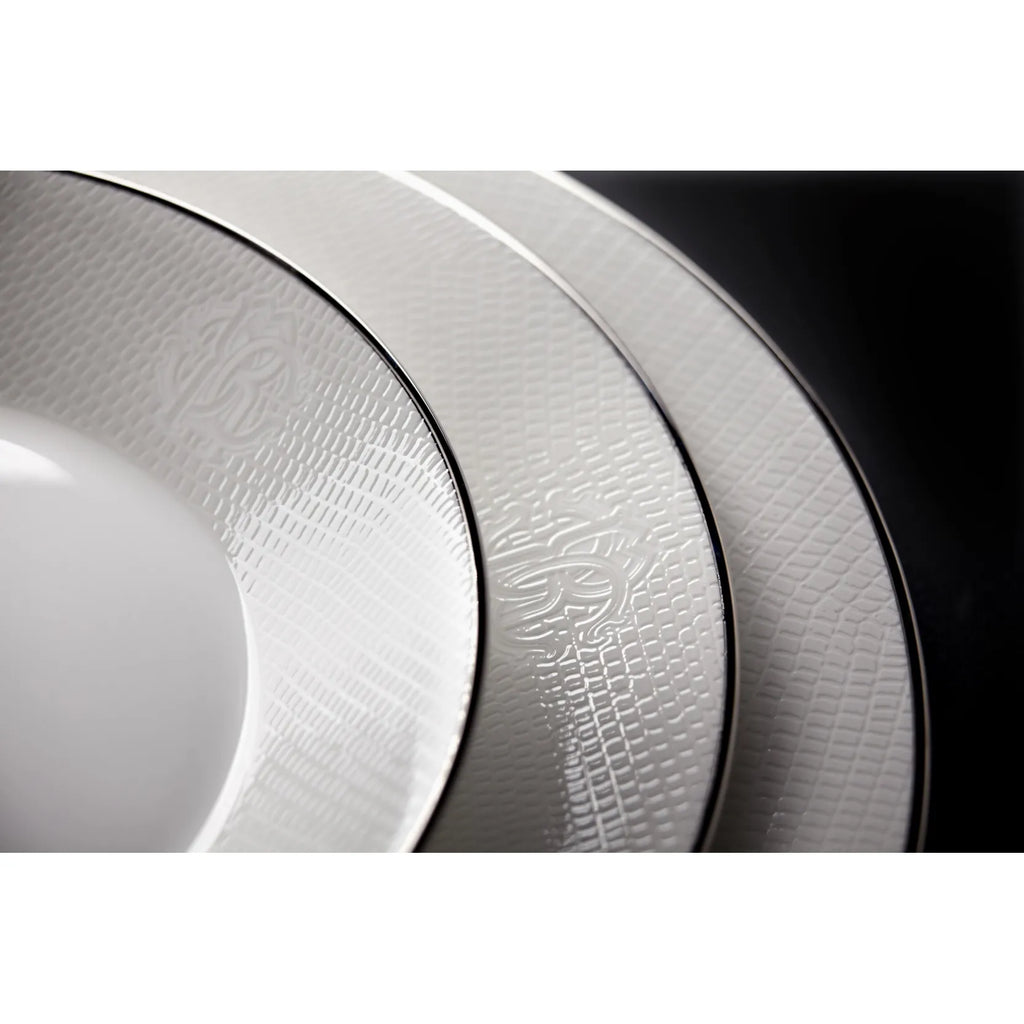 Set 6 Piatti Piani Lizzard Platin Roberto Cavalli