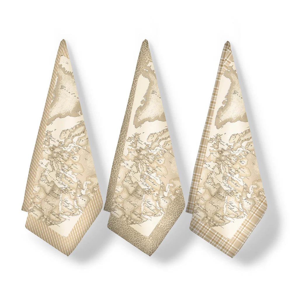 Set 3 Canovacci Geo Safari 100% cotone Alviero Martini 1A Classe