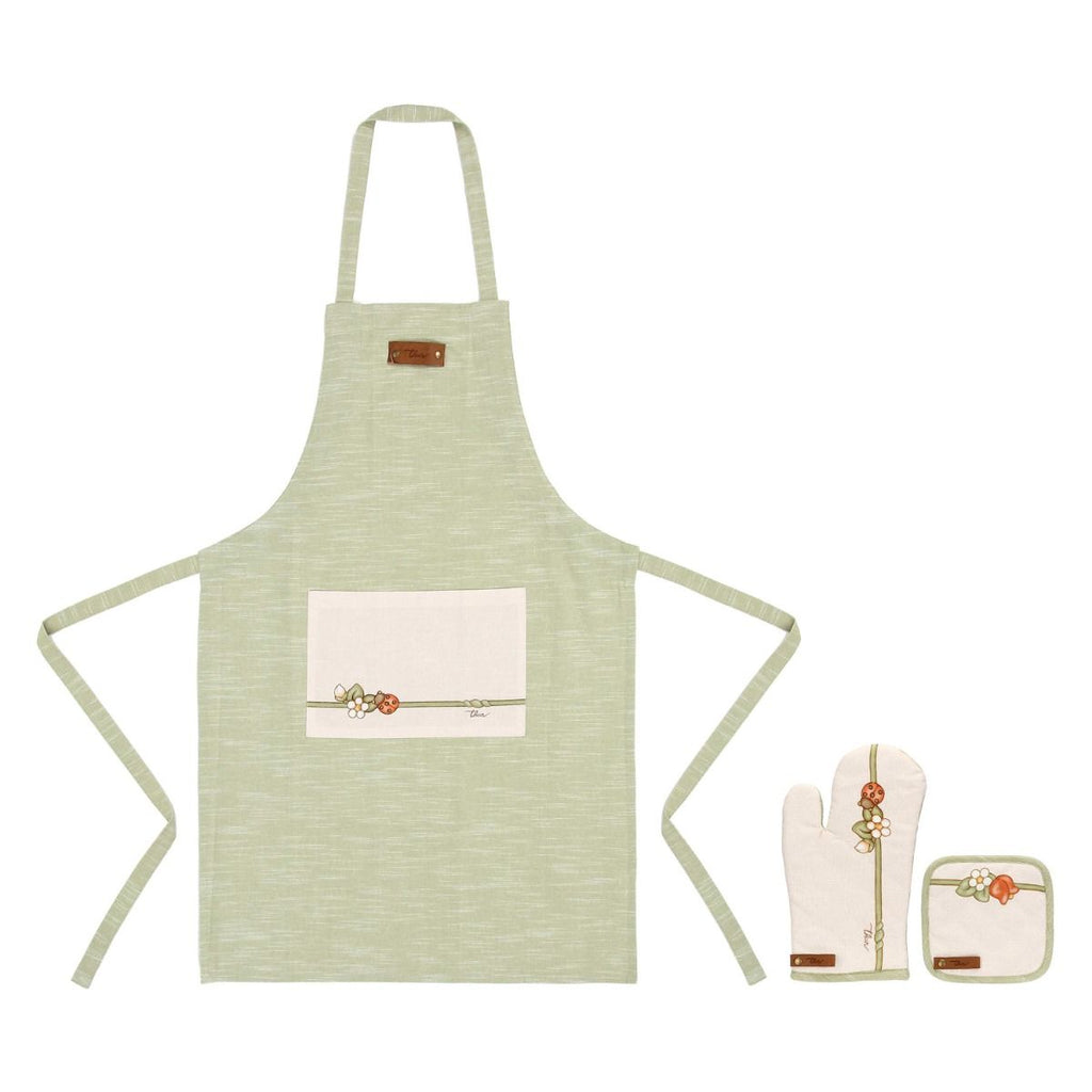 Set presina, guantone, grembiule con scatola Country Bloom THUN