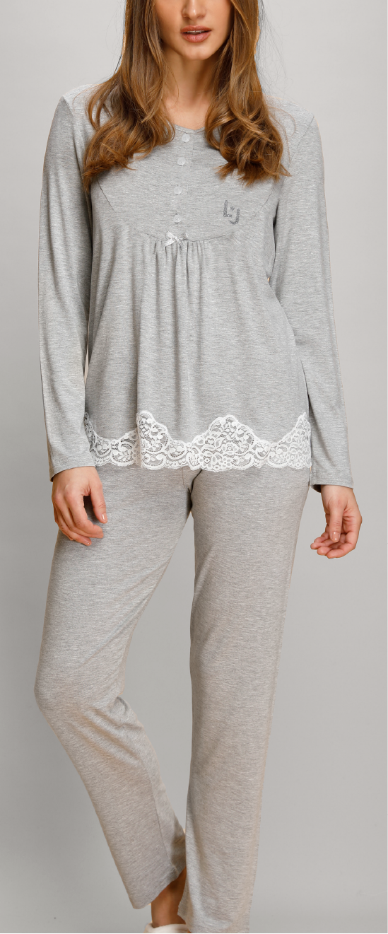 Serafino Cotton Modal Pajamas LiuJo dl-0180 Pearl Color