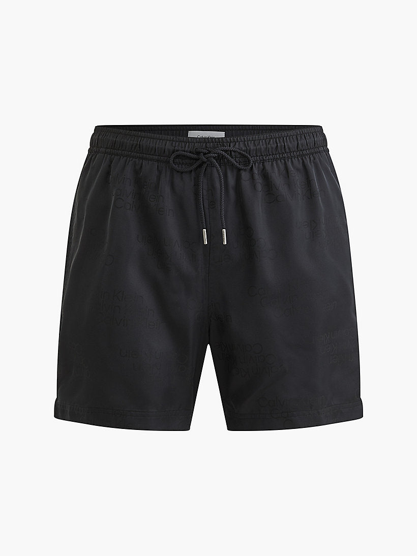 Medium Drawstring Swim Shorts - Tonal Logo 