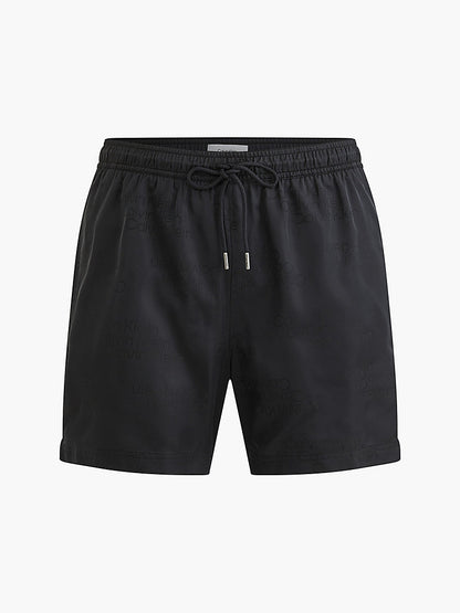 Medium Drawstring Swim Shorts - Tonal Logo 