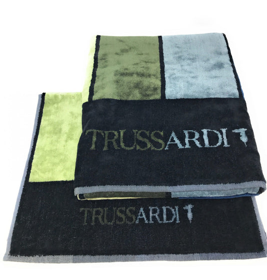 Set 1 + 1 SKYSCAPERS Towel and Guest TRUSSARDI