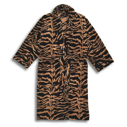 Roberto Cavalli Painted Tiger Terry Hooded Bathrobe