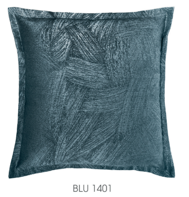 Pair of blue SPATULATED furnishing cushions