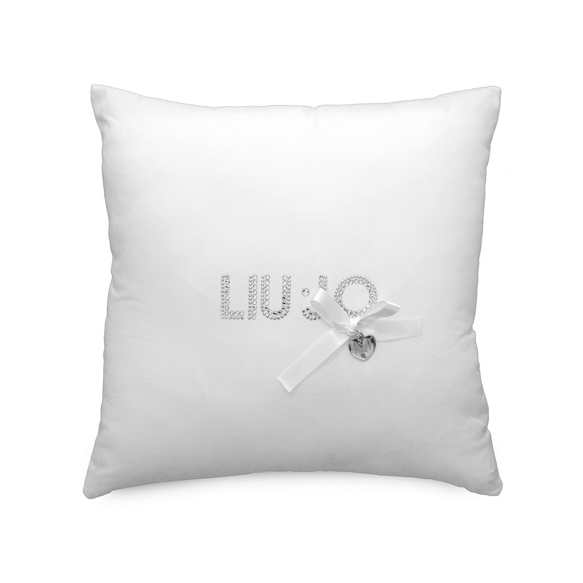 Liu Jo square furniture cushion in satin Solid color 40x40 cm U669 WHITE