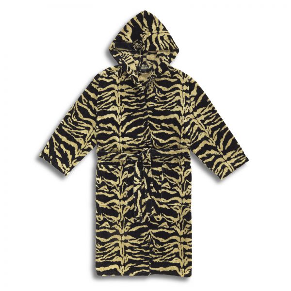 Roberto Cavalli Painted Tiger Terry Hooded Bathrobe