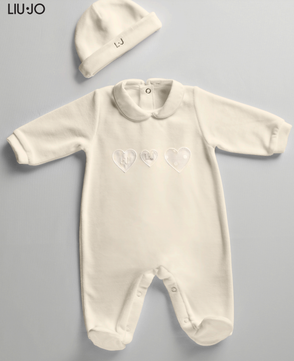 Liu Jo Baby chenille onesie Hearts Series