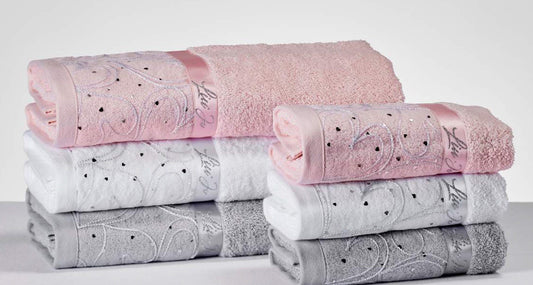 Towel set 1 + 1 Tulle Hearts by Liu Jo in Terry