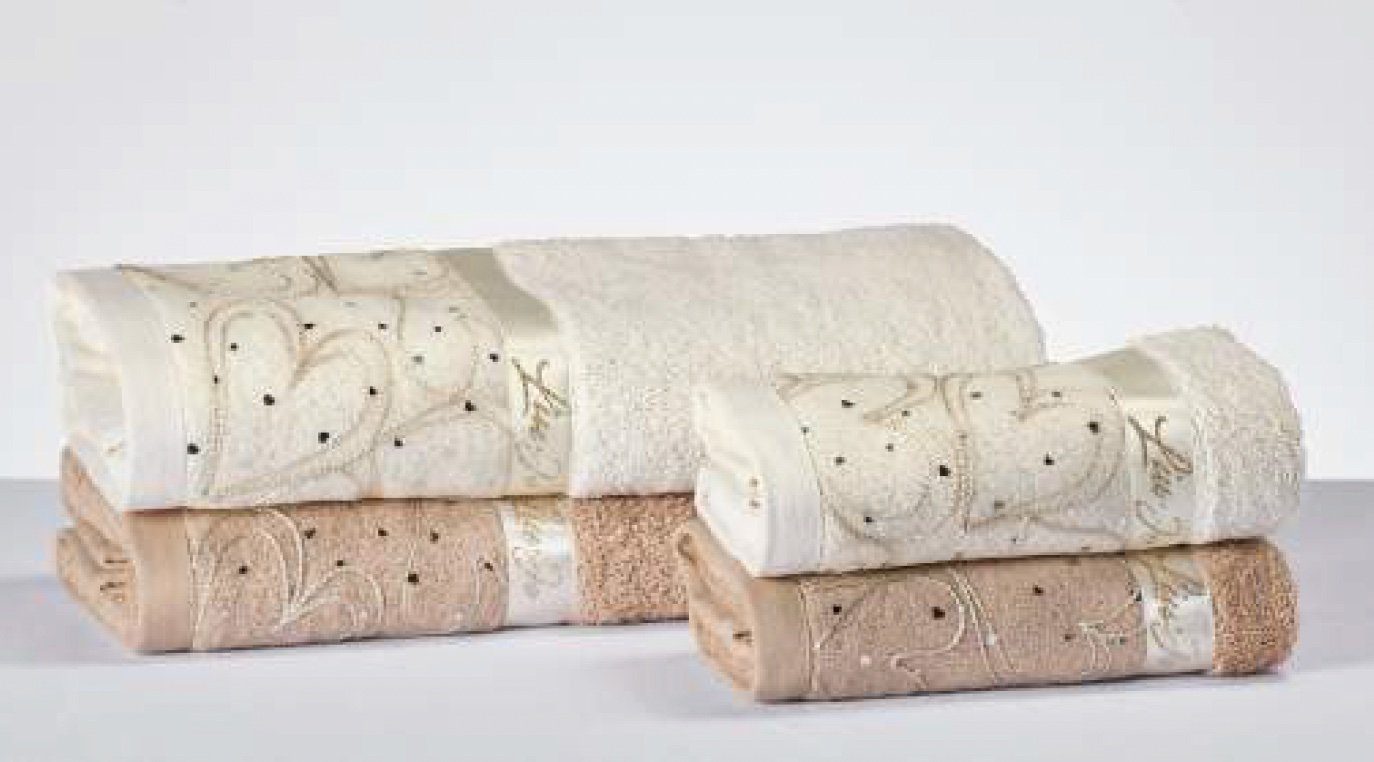 Set asciugamani 1+1 Tulle Cuori di Liu Jo in Spugna