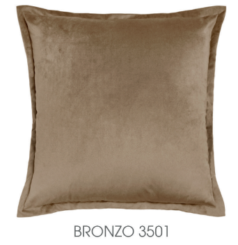 Pair of decorative cushions in Bronze Velvet