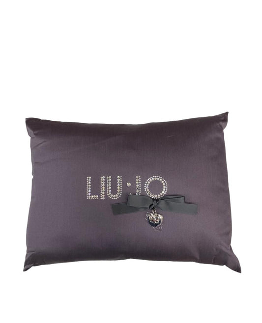 Liu Jo rectangular furnishing cushion in satin Solid color 30x40 cm GRAY IRON