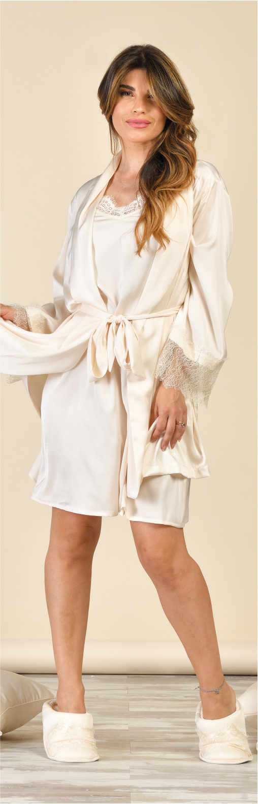 Kimono lungo da donna in raso con abito sottoveste, biancheria da notte in due pezzi in seta, elegante set da casa, camicia da notte di lusso e vestaglia, A, S Kimono lungo da donna in raso con abito sottoveste, biancheria da notte in due pezzi in seta, elegante set da casa, camicia da notte di lusso e vestaglia, A, S